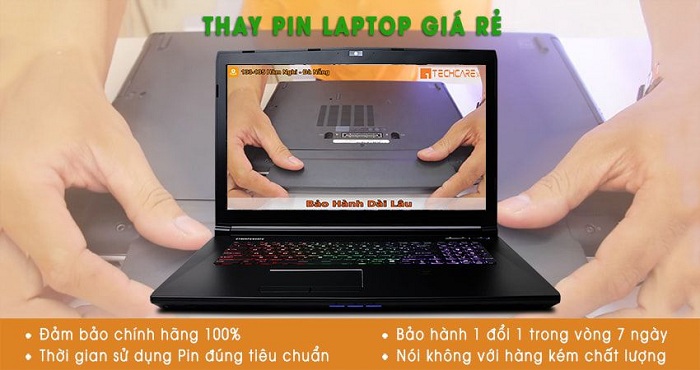 Thay pin laptop tại Techcare