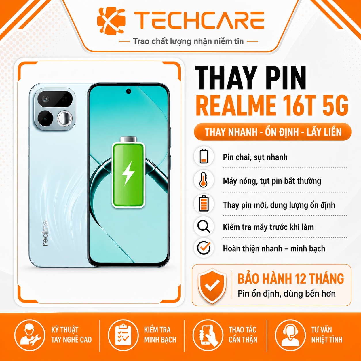 Thay Pin Realme 16T