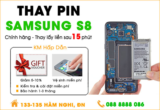 Thay pin Samsung S8 Đà Nẵng