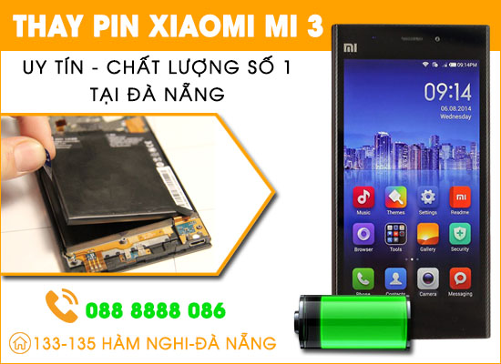 Thay pin Xiaomi Mi 3 Đà Nẵng