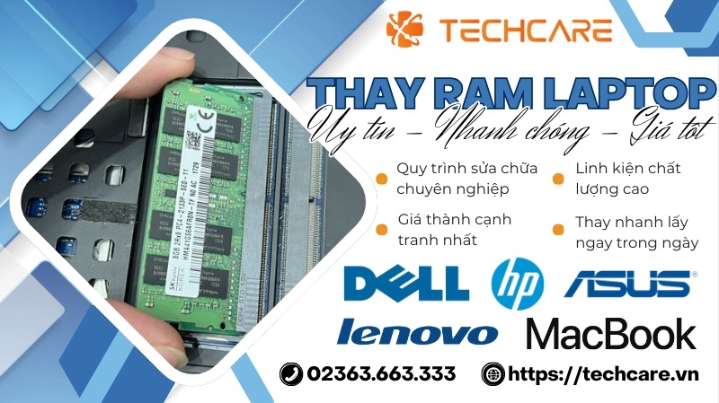 Thay Ram laptop tại Techcare Thay Ram laptop tại Techcare
