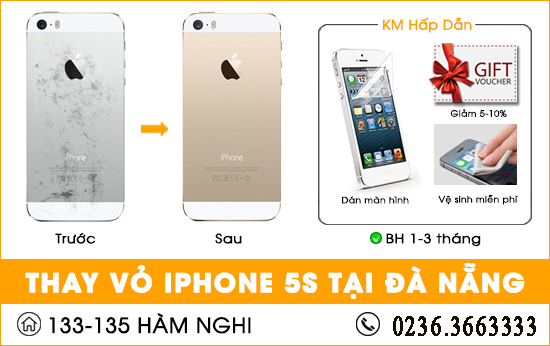 Thay vỏ iphone 5s Đà Nẵng
