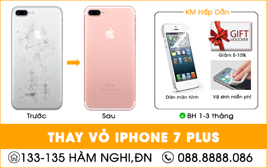 Thay vỏ Iphone 7 Plus tại Đà Nẵng
