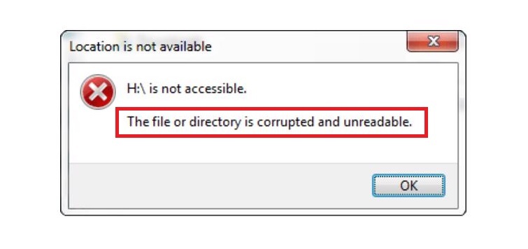 the-file-or-directory-is-corrupted-and-unreadable-o-cung