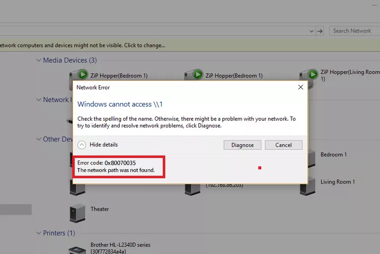 Nguyên nhân dẫn đến lỗi the network path was not found là gì?