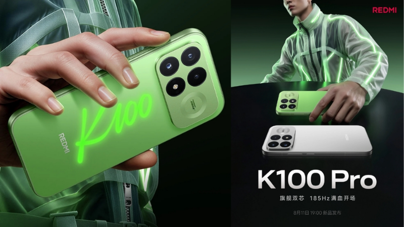 Thiết kế Redmi K100 Pro mặt lưng phát quang Glowing Firefly