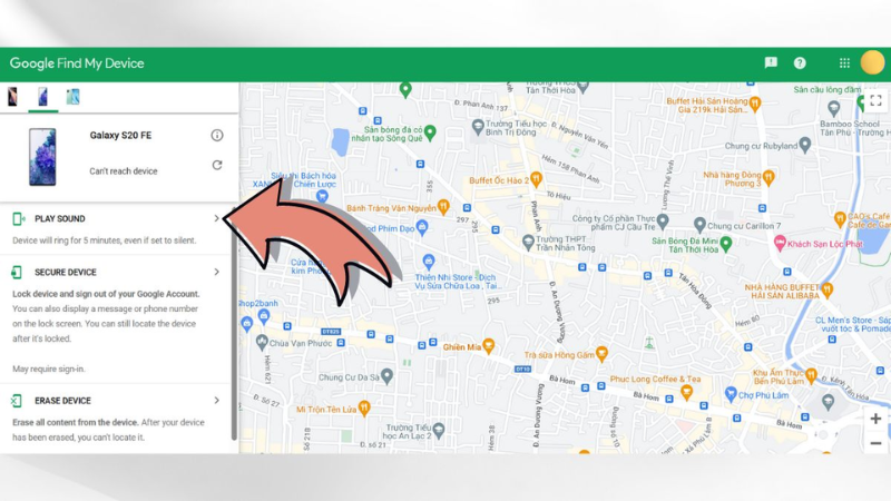 Tìm Điện Thoại Qua Gmail Bằng Find My Device Trên Web
