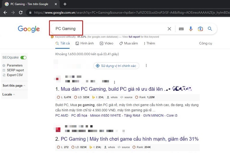 Danh sách kết quả liên quan đến từ khóa bạn vừa nói sẽ hiển thị