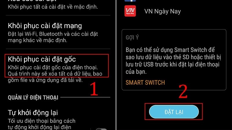 Cách khắc phục điện thoại tự tắt mở nguồn liên tục Samsung Cách khắc phục điện thoại tự tắt mở nguồn liên tục Samsung