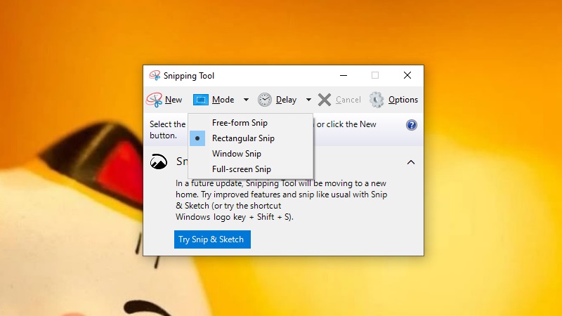 Dùng công cụ Snipping Tool để cắt ảnh chuyên nghiệp hơn