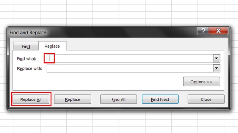 Nhấn nút Replace All
