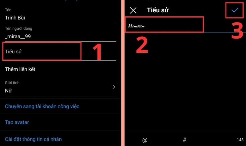 Chọn vào dấu tích nằm ở góc trên bên phải