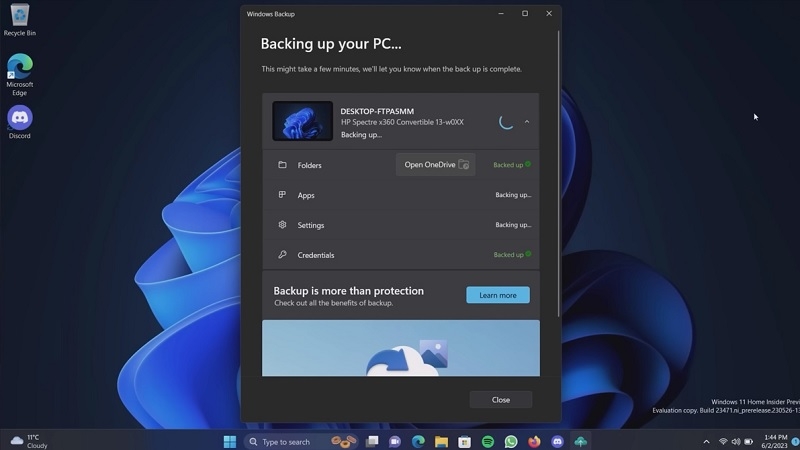 Windows Backup thế hệ mới