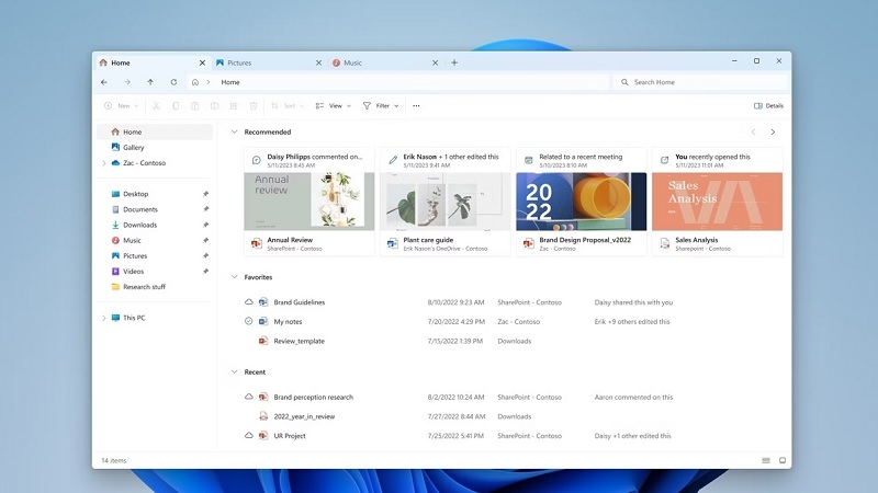 File Explorer được làm mới hoàn toàn