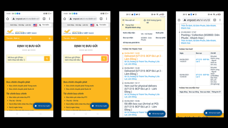 Tra Cứu Vận Đơn Trên Website VNPost