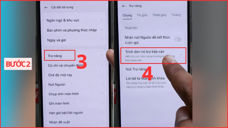 Trình đơn hỗ trợ tiếp cận