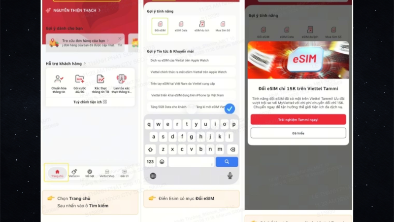 Từ SIM Vật Lý Lên eSIM Qua Nhà Mạng Viettel