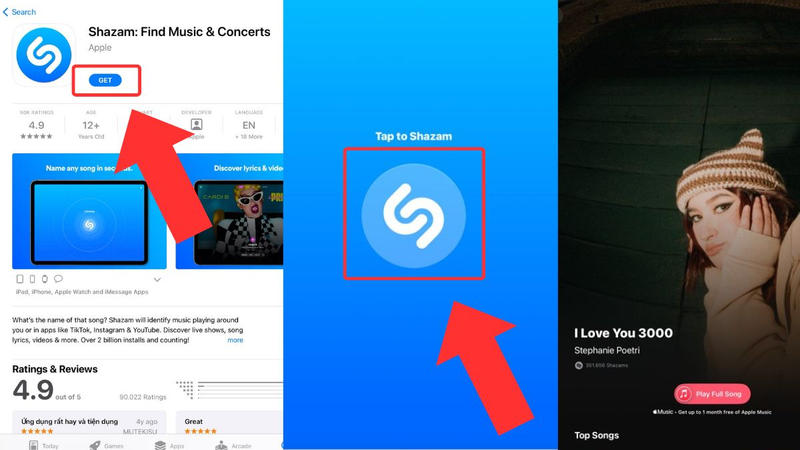Ứng dụng Shazam để chọn nhạc cho video tiktok