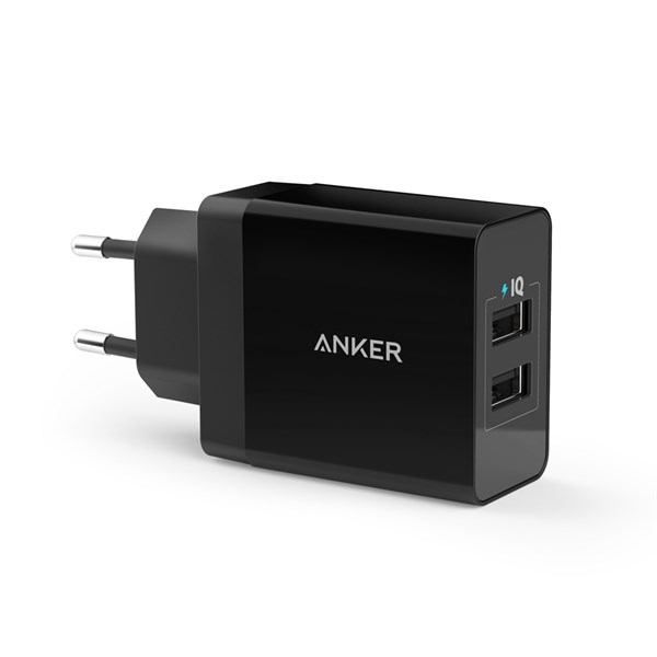 Sạc Anker 2 cổng, 24w - [PowerPort 2, 24w] (Chân tròn)