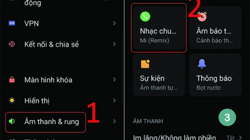 Vào mục Nhạc chuông trên điện thoại Oppo