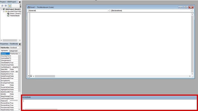 Cửa sổ Immediate trong VBA Cửa sổ Immediate trong VBA