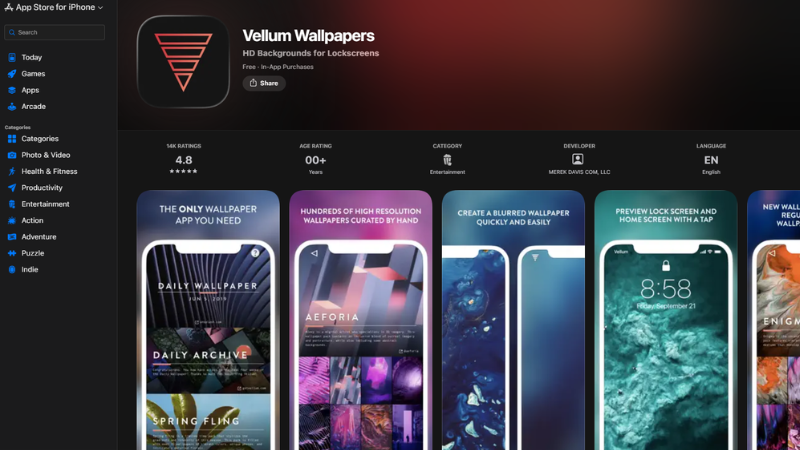 Vellum trợ thủ đắt lực để cài hình nền iPhone đẹp
