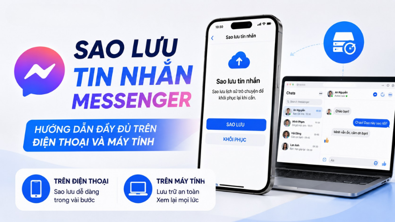 Vì sao nên chủ động sao lưu tin nhắn Messenger