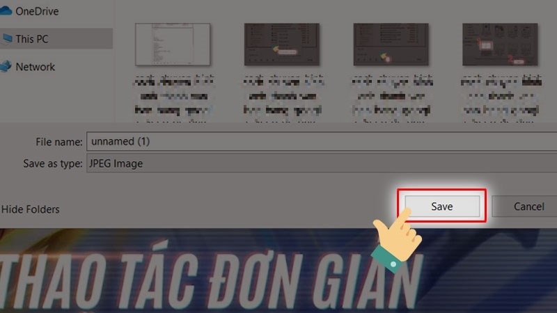 Nhấn nút Save để lưu ảnh