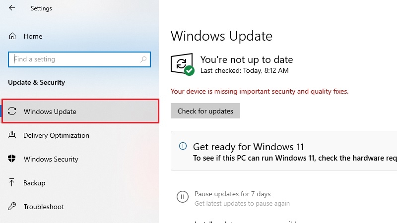 Windows Update hoặc dịch vụ nền ngốn tài nguyên