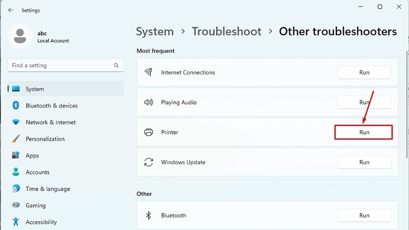 Dùng công cụ Troubleshoot có sẵn trên Windows 11 Dùng công cụ Troubleshoot có sẵn trên Windows 11