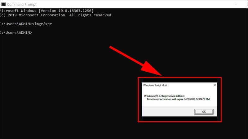 Hộp thoại Windows Script Host được hiển thị trên màn hình