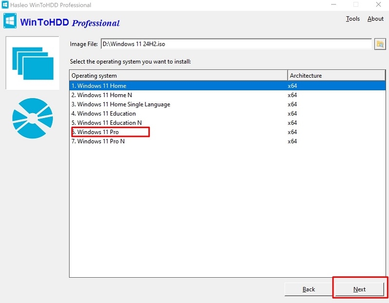 Hướng dẫn cài Windows bằng WinToHDD không cần USB bước 3 Hướng dẫn cài Windows bằng WinToHDD không cần USB bước 3