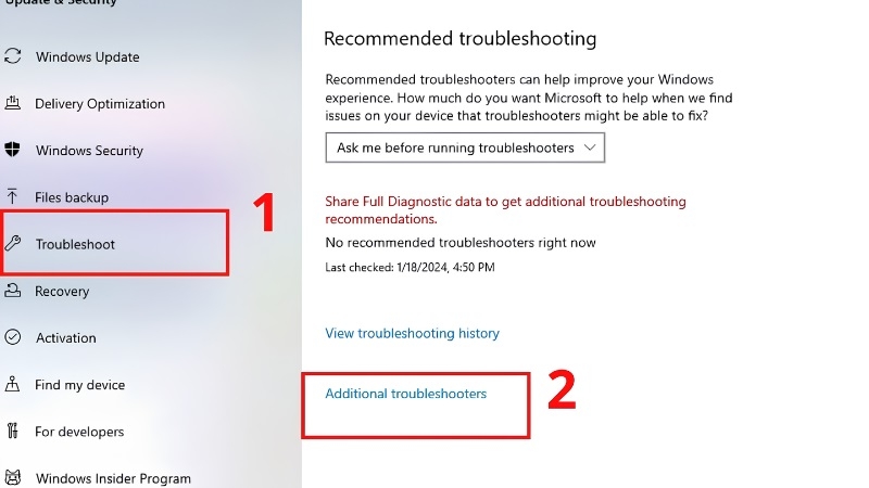 Chạy Windows Update Troubleshooter bước 1 Chạy Windows Update Troubleshooter bước 1