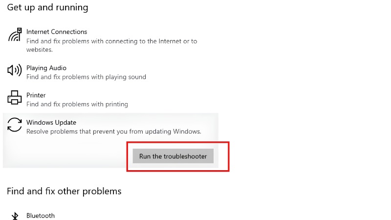 Chạy Windows Update Troubleshooter bước 2 Chạy Windows Update Troubleshooter bước 2
