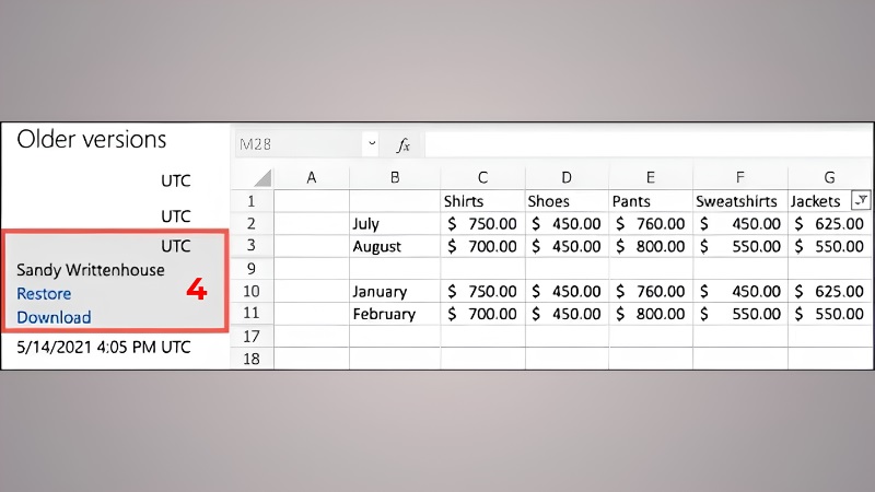 Cách xem lịch sử chỉnh sửa file Excel