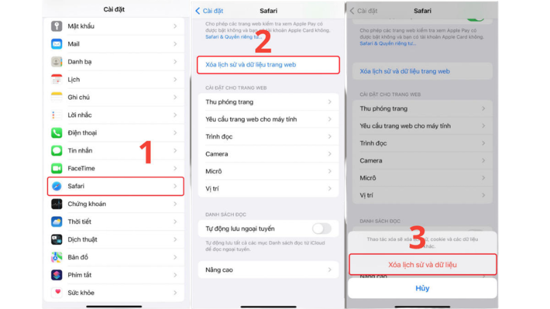 xoá bộ nhớ đệm trình duyệt