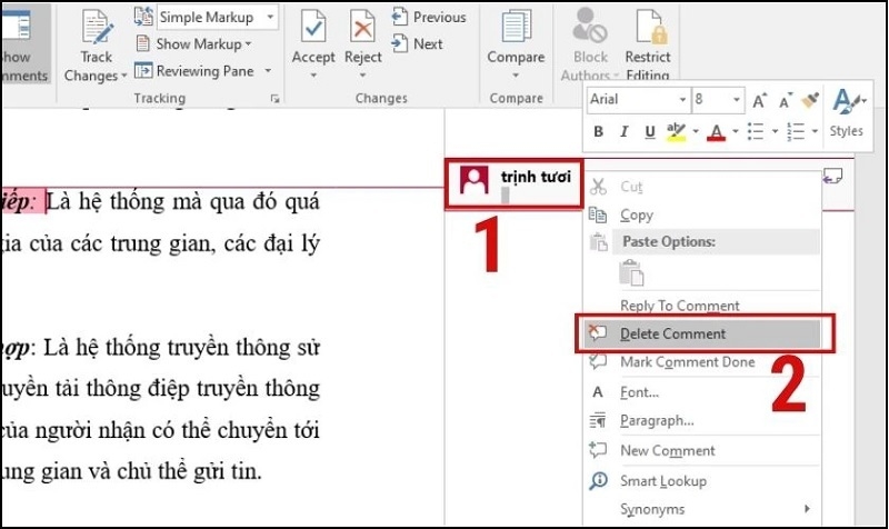 Nhấn vào nút Delete