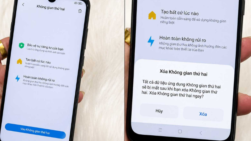 Xóa Khi Quên Mật Khẩu Không Gian Thứ 2 Xiaomi