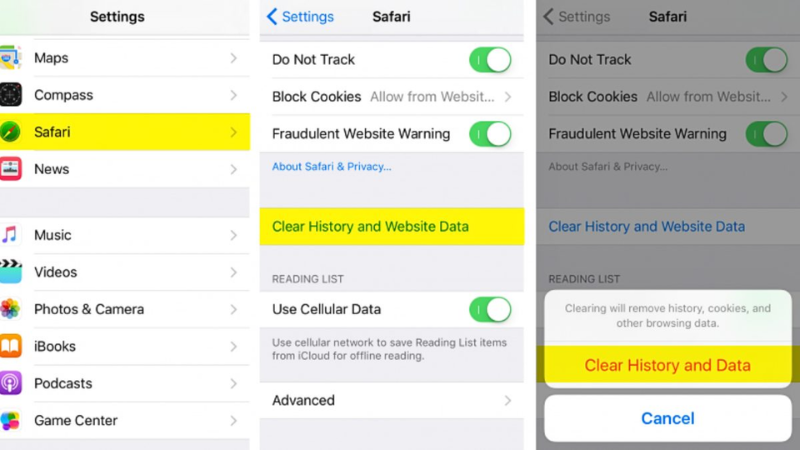 Xóa lịch sử duyệt web