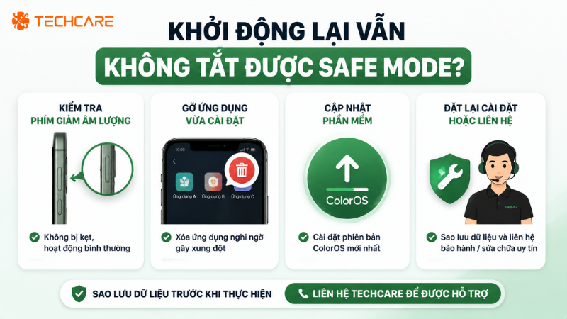 Xử Lý Khi Khởi Động Lại Vẫn Không Tắt Được Safe Mode