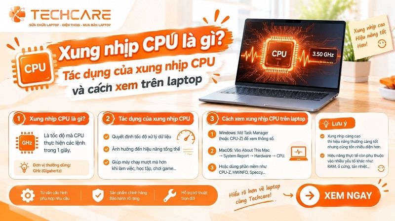 Xung nhịp CPU là gì? Tác dụng của xung nhịp CPU và cách xem trên laptop