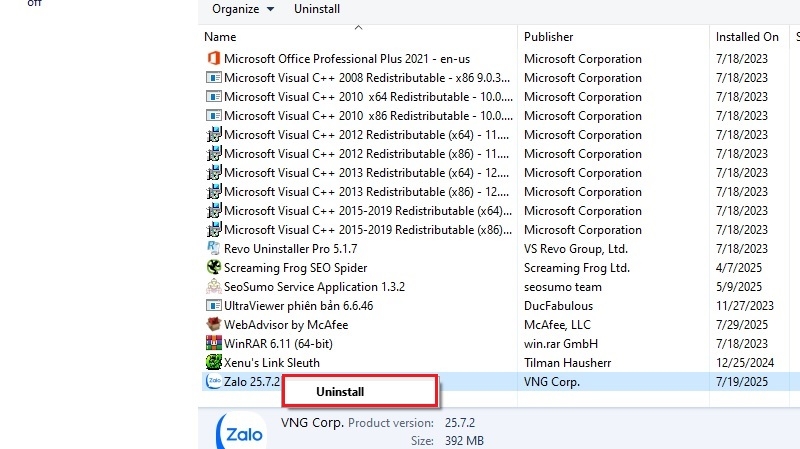 Cách khắc phục lỗi Zalo không xem được ảnh trên máy tính