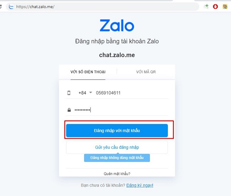 Cách đăng nhập Zalo Web trên máy tính