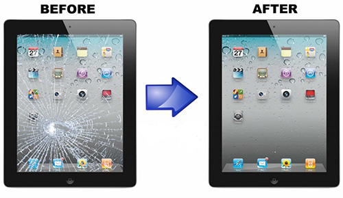Màn hình iPad Pro trước và sau thay thế