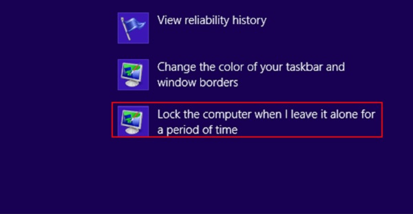 Hướng dẫn khóa màn hình máy tính trong cài đặt hệ thống trong Windows 8/8.1