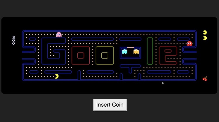 Pacman chơi game miễn phí trên google