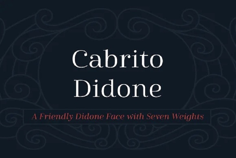 7. Font chữ sang trọng Cabrito Didone